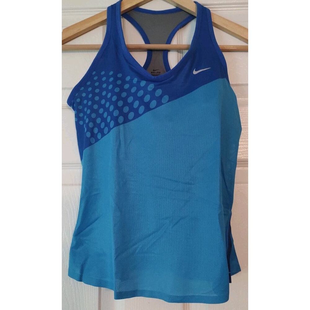 Women's NIKE Electric Blue Sports Running Gym Racerback Shirt Tank - XS NEW